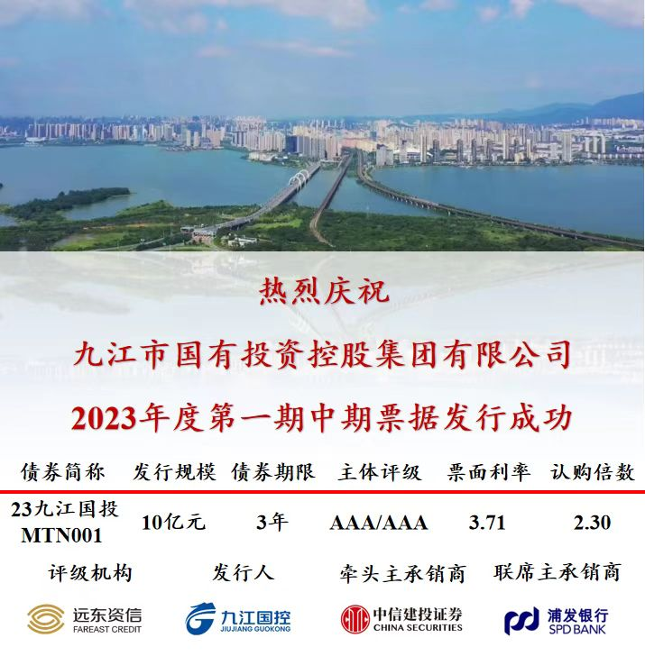 喜報(bào)！市國(guó)控集團(tuán)成功發(fā)行10億元中期票據(jù)