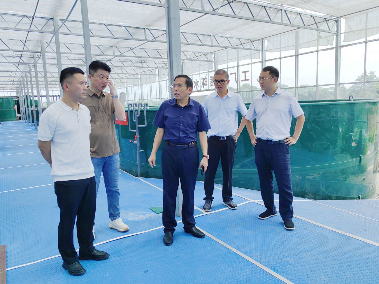 市農(nóng)業(yè)科學(xué)院王建民一行到市九派城鄉(xiāng)集團考察交流